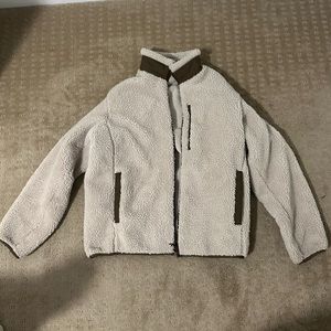 Sherpa zip up hoodie